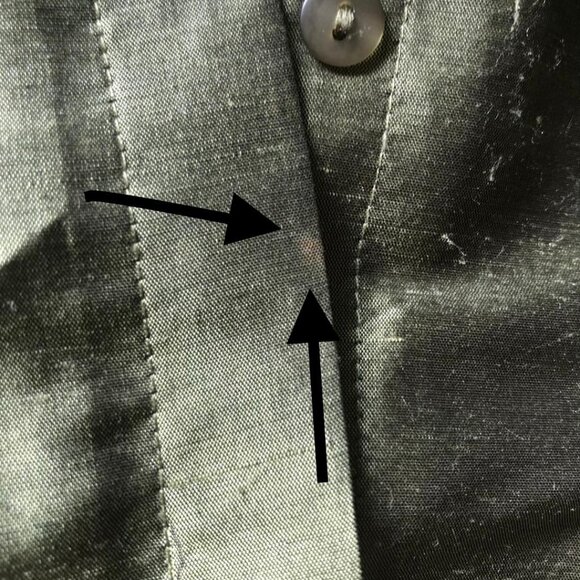 Allison Taylor, Size Large, Sage Green, Dupioni Silk Blouse - Picture 6 of 8